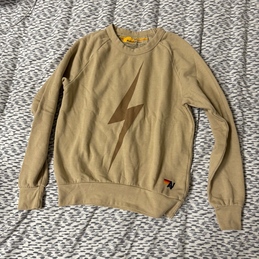 Aviator Nation Lightning Bolt Crewneck Sweater